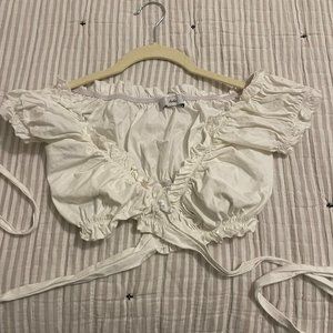 Adika Seychelles Wrap Top Size Small White